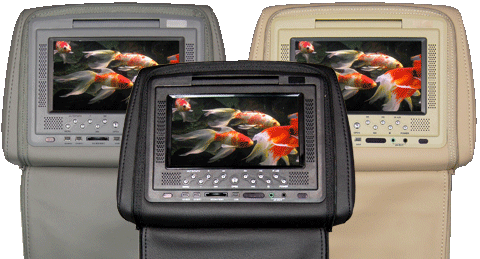 CKO Pre-Installed Headrests with 7" Screens & Built in DVD
